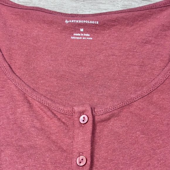 Anthropologie Puff Sleeve Henley Top - Picture 10 of 14